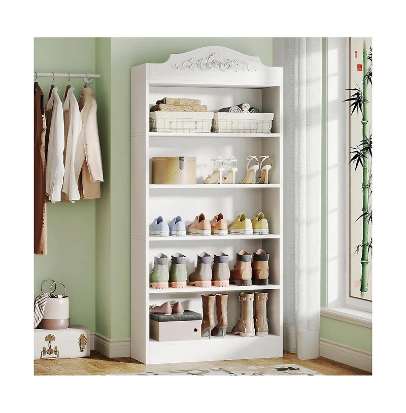 Slickblue 5 Tier Shoe Storage Organizer Cabinet for Entryway and Home