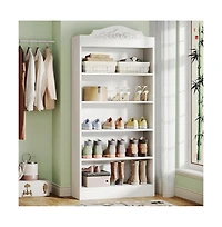 Slickblue 5 Tier Shoe Storage Organizer Cabinet for Entryway and Home