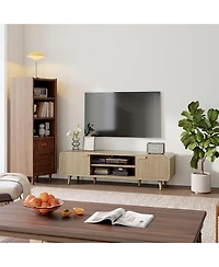 gaomon Tv Stand for 65 Inch Tv, 54 in. Media Tv Console with Open Storage Shelves, Storag-e Cabinet, Modern Entertainment Center for Living Room
