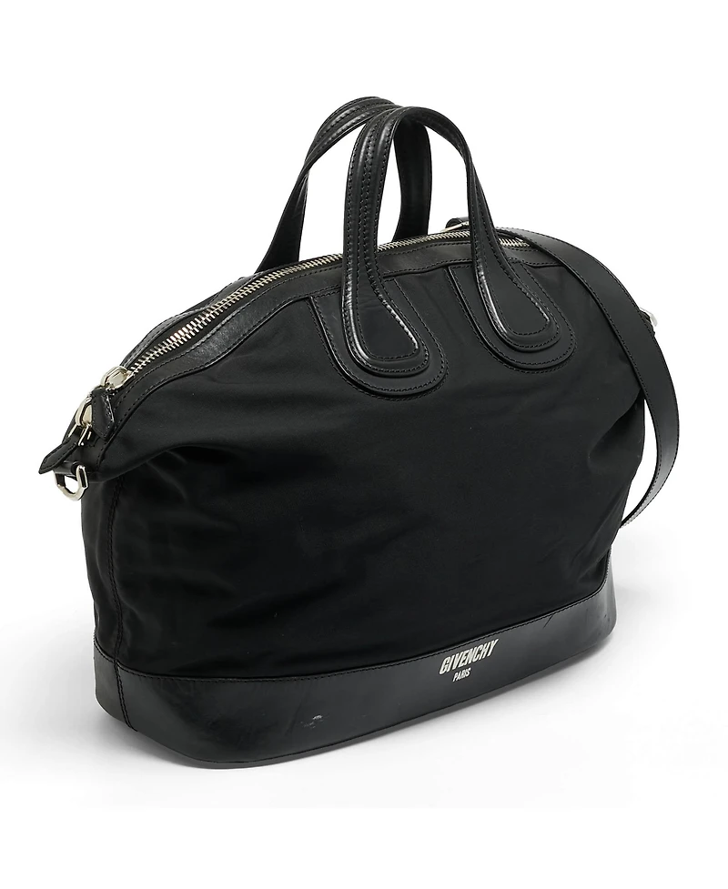 Pre-Owned Givenchy Nightingale Large Nylon and Leather Satchel