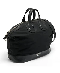 Pre-Owned Givenchy Nightingale Large Nylon and Leather Satchel