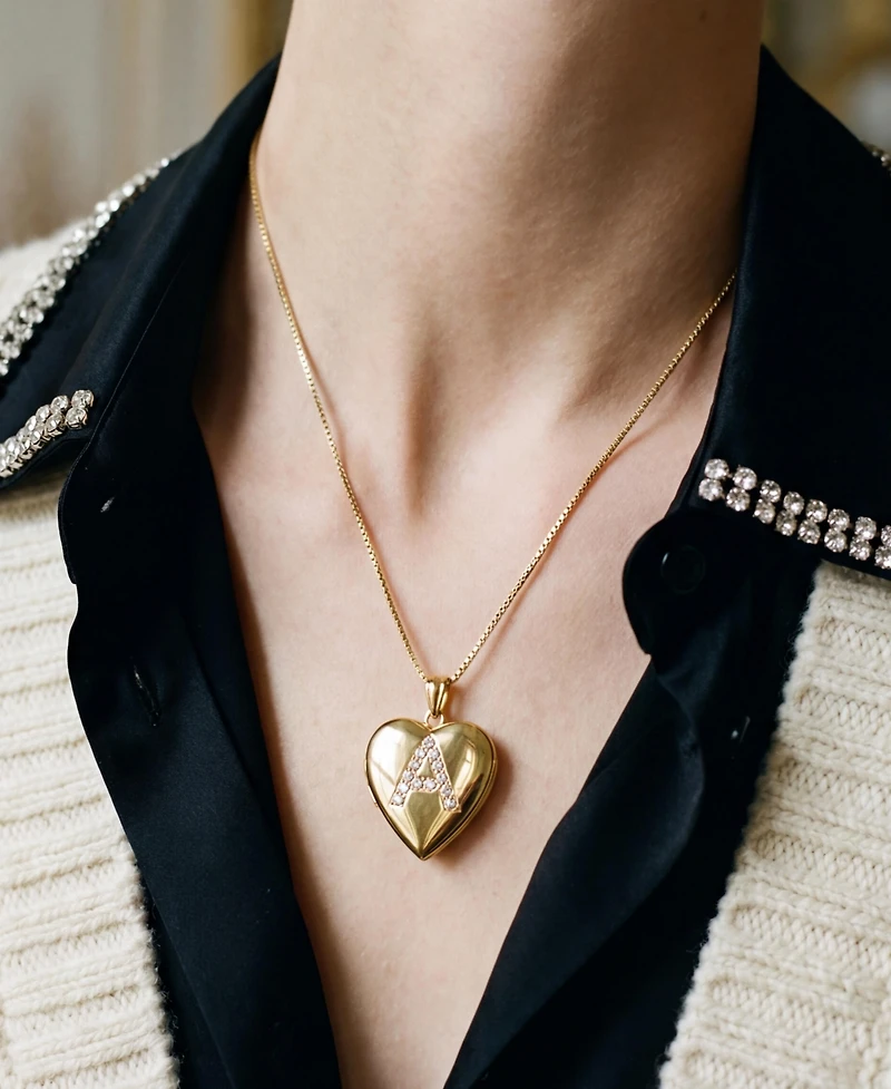 The M Jewelers Initial Locket Necklace