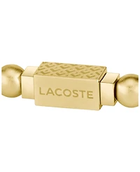 Lacoste Men's Matchpoint Gold-Tone Stainless Steel Beaded Bracelet