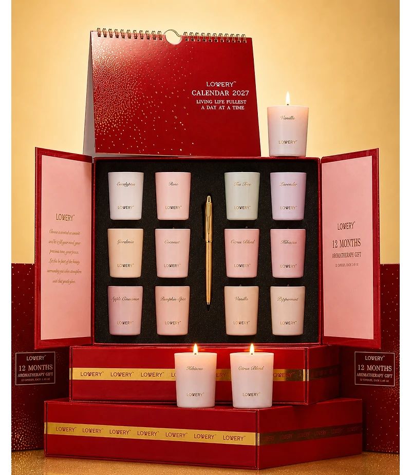 Lovery 14-Piece. Limited Edition Candle Advent Calendar Aromatherapy Gift Set