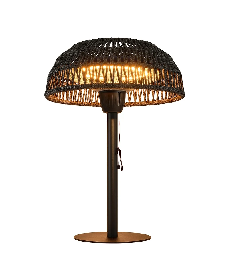 Ltmate Global Inc. 1500W Tabletop Patio Heater with Woven Rattan Shade
