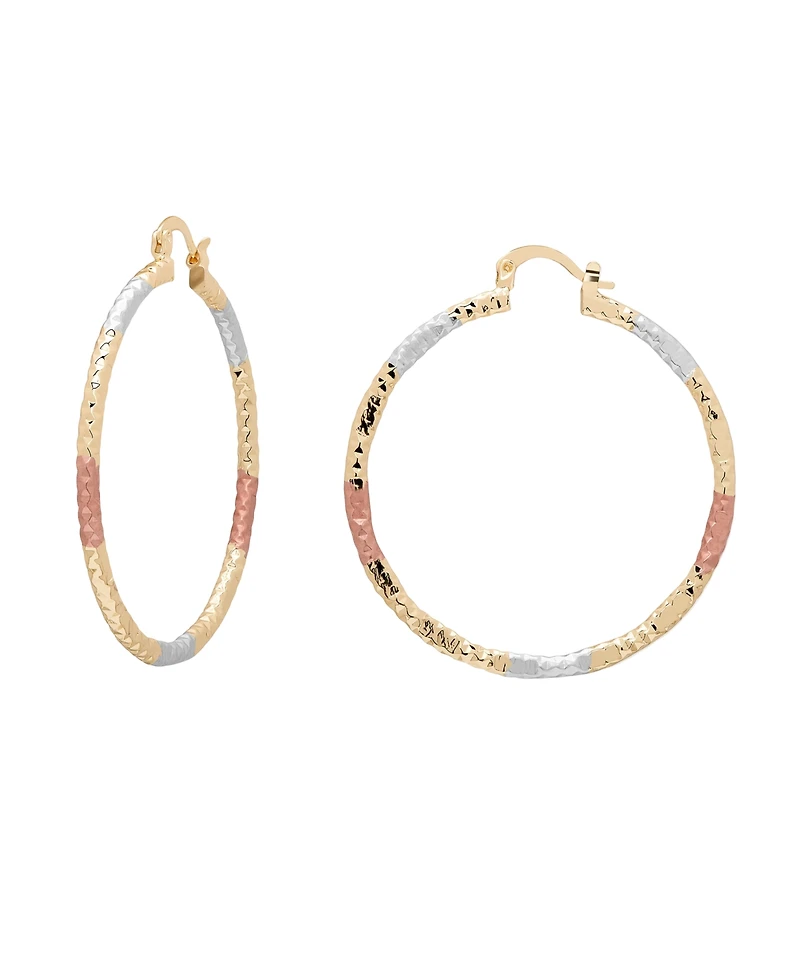 Macy's Tri-Color 45mm Hoop Earrings