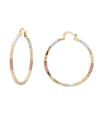 Macy's Tri-Color 45mm Hoop Earrings