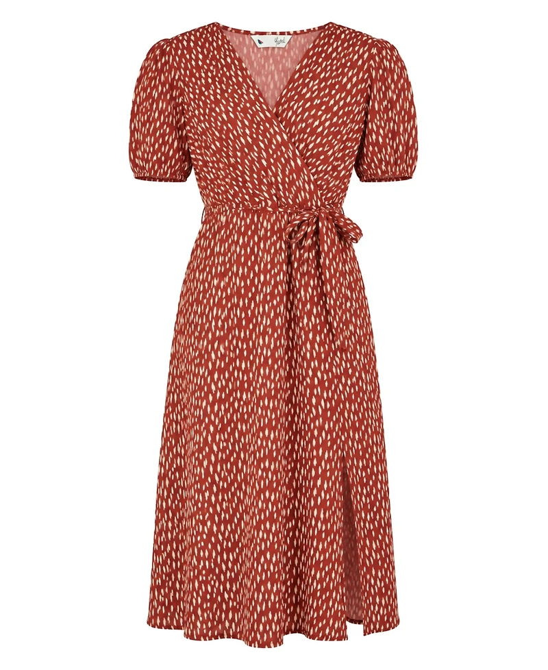 Yumi Women's Spot Wrap Midi Dress