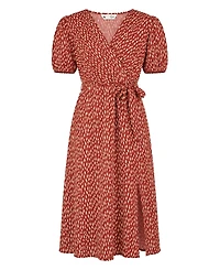 Yumi Women's Spot Wrap Midi Dress