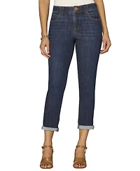 Democracy Petite Mid Rise Ankle Length Jeans