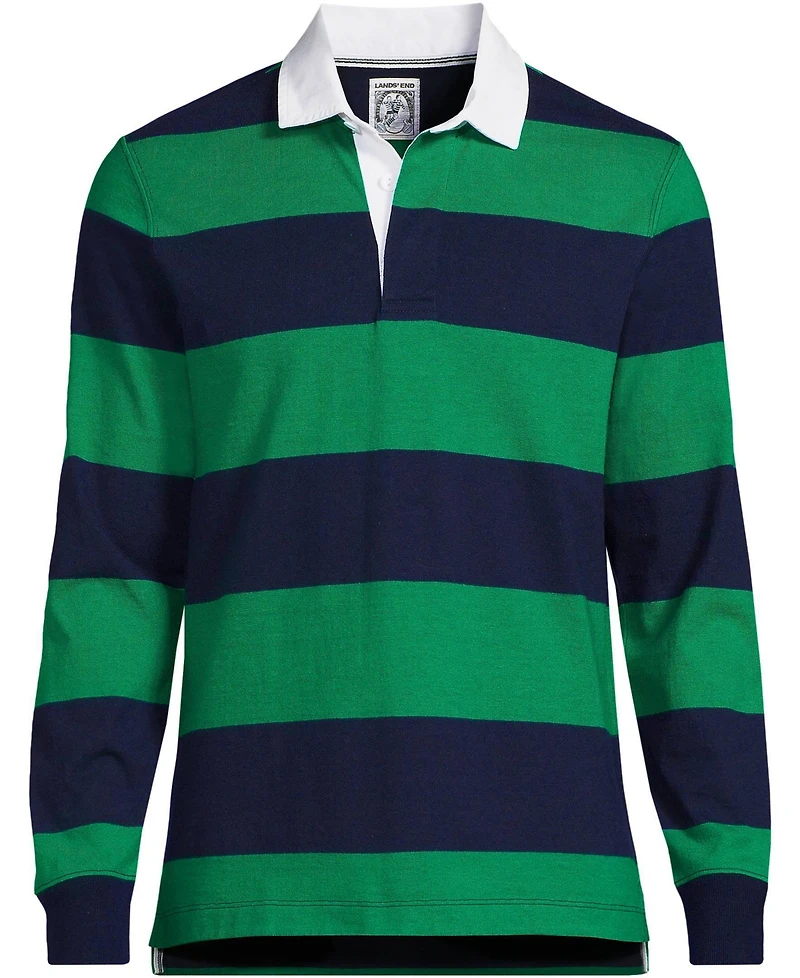 Lands' End Men's Long Sleeve Stripe Rugby Shirt
