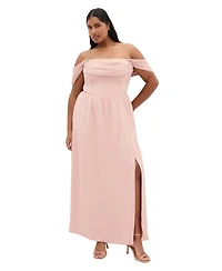 City Chic Women's Angel Love Off Shoulder Maxi Dress