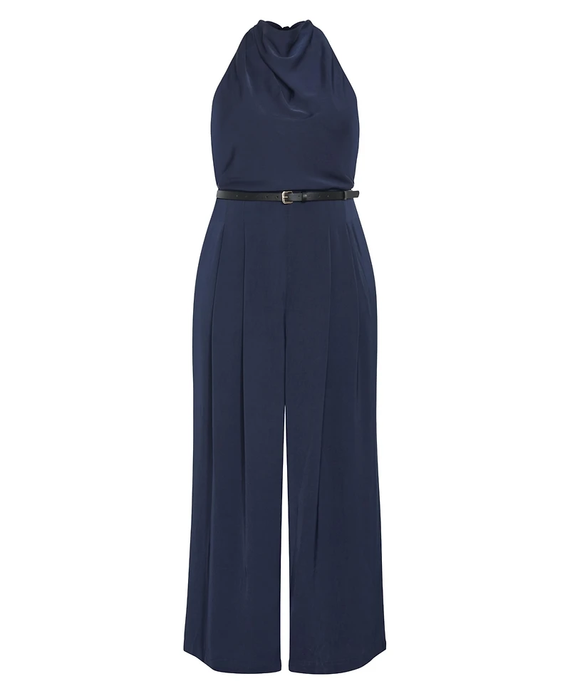 City Chic Women's Clara Halter Wide Leg Jumpsuit