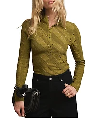 Mint Velvet Women's Lace Detail Top