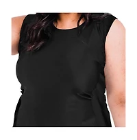 Calypsa Women's Plus Loose Fit Maya Swim Top