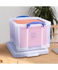Really Useful Box 32 Liter Storage Container w/Snap Lock Handles, 6 Pack, Clear