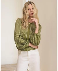 Mint Velvet Women's Satin Printed Blouse