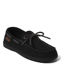 Dearfoams Men's Toby Moccasin Slipper with Tie
