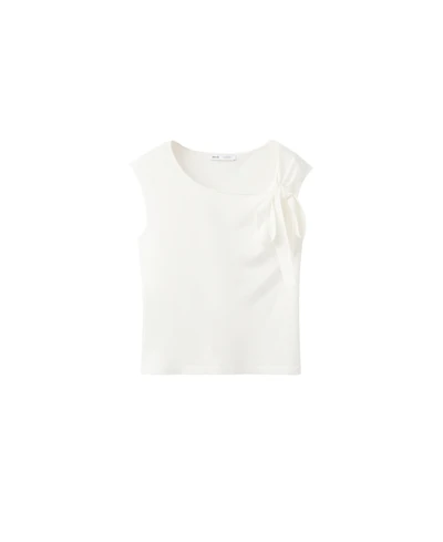 Mango Women's Tie Detail Fine-Knit Sweater