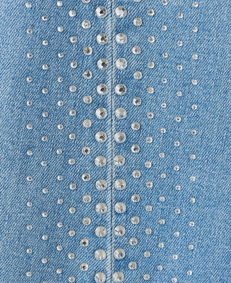 Mango Women's Sparkly Wide-Leg Jeans