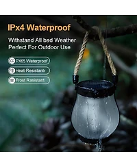 Cushry Solar Lantern Outdoor Lights Large Waterproof Flickering Flame Solar Lantern for Yard Garden Patio Hanging Tabletop Decor ( Pieces