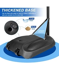 Zeny Portable Basketball Hoop System Stand Height Adjustable with Backboard and Wheels for Indoor Outdoor Goal
