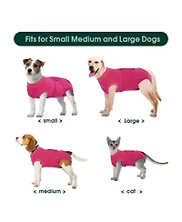 Cotton-Blend Post-Surgery Recovery Bodysuit Onesie for Dogs, E-Collar Alternative