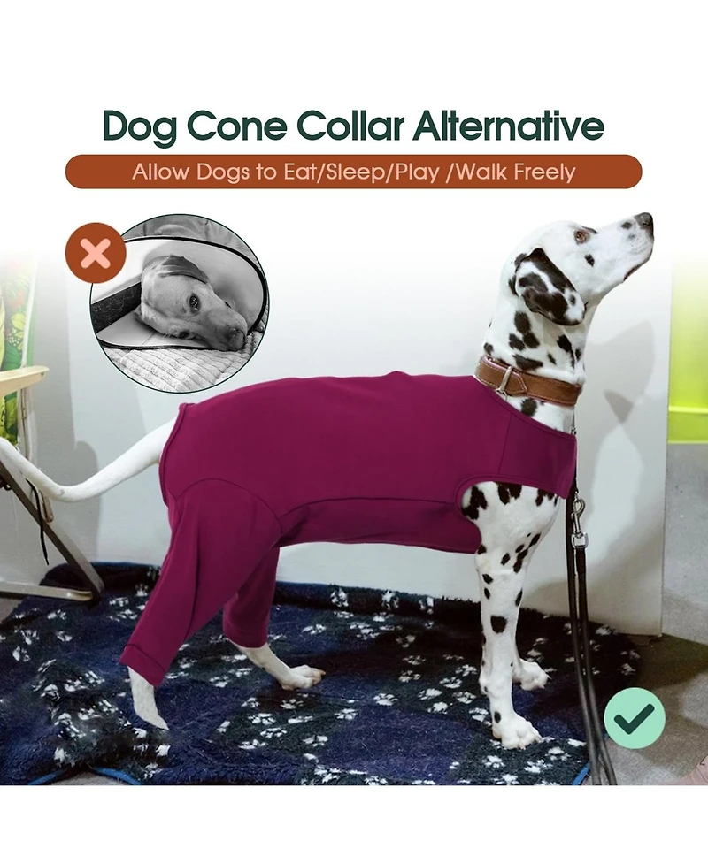 Rear Leg Recovery Onesie Surgical Suit for Dogs, Post-Surgery Wound Protection and Licking Prevention