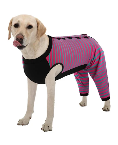 Soft Recovery Onesie Surgical Suit with Rear Leg Sleeve and Abdominal Coverage for Dogs