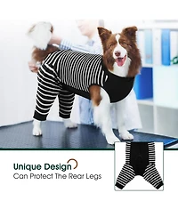 Soft Recovery Onesie Surgical Suit with Rear Leg Sleeves and Abdominal Coverage for Dogs