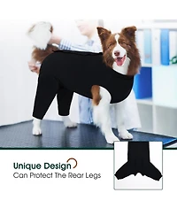Soft Recovery Onesie Surgical Suit with Rear Leg Sleeves and Abdominal Cover for Dogs