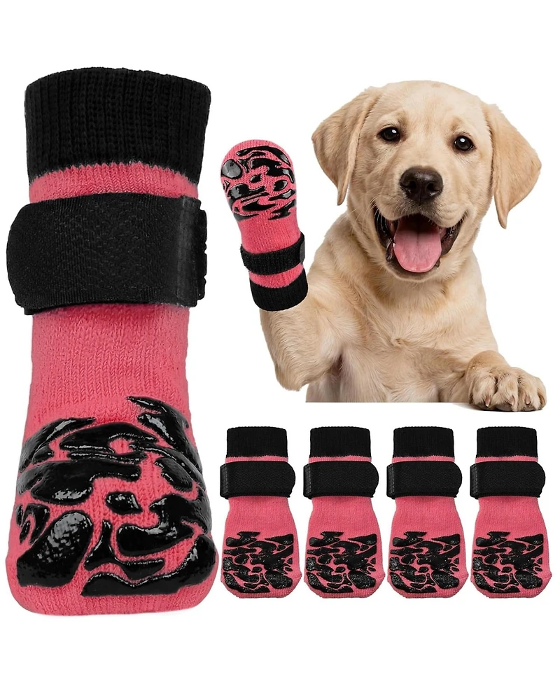 Non-Slip Breathable Recovery and Protective Dog Socks, 2 Pairs
