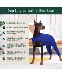 Rear Leg Recovery Onesie Surgical Suit for Dogs, Post-Surgery Wound Protection Bodysuit