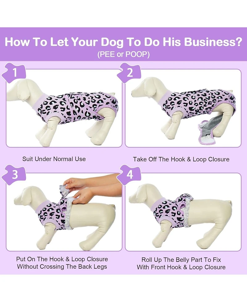 Post-Surgery Recovery Bodysuit for Dogs, Cone Alternative Onesie for Wound and Incision Protection