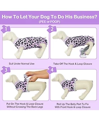 Post-Surgery Recovery Bodysuit for Dogs, Cone Alternative Onesie for Wound and Incision Protection