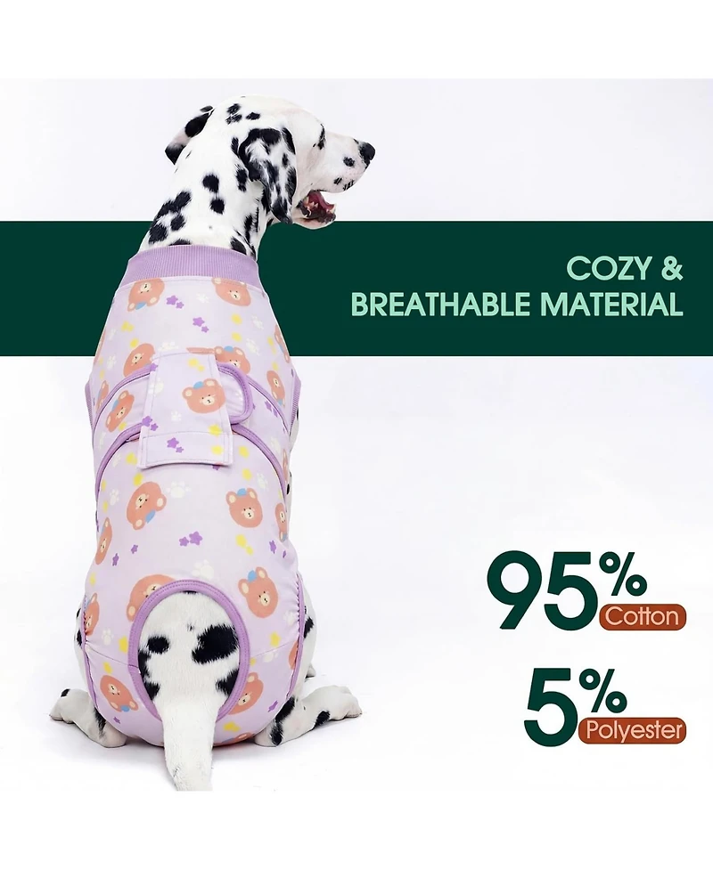 Soft Breathable Recovery Suit for Dogs Post-Surgery Wound Protection Onesie