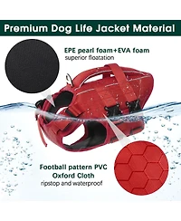 High-Flotation Ripstop Oxford Reflective Safety Life Vest for Dogs