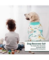 Soft Breathable Recovery Suit for Dogs and Cats, Post-Surgery Onesie with Cone-Free Wound Protection
