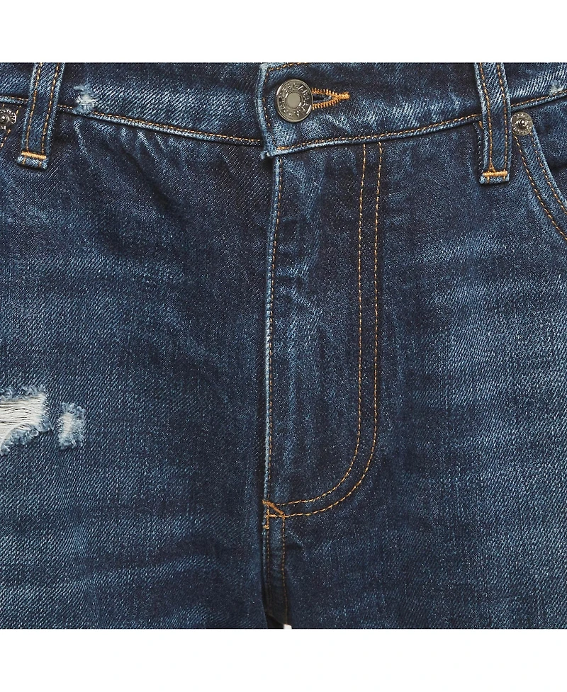 Pre-Owned Dolce & Gabbana Women's Distressed Mid-Rise Loose-Fit Jeans