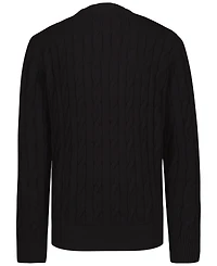 Tommy Hilfiger Boys' 8-20 Cable-Knit Long-Sleeve Cable Crew Sweater