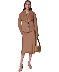 Donna Karan New York Women's Wrap Short Jacket with Hardware Closure