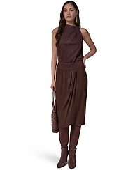 Donna Karan New York Women's High-Waisted Midi Wrap Skirt