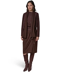 Donna Karan New York Women's Mxd Media Mixed-media Shawl Collar Jacket