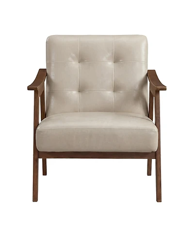 SongmicsHome Lounge Chair with Thick Cushion, Mid Century Modern Accent Armchair, Button Tufted for Living Room, Bedroom