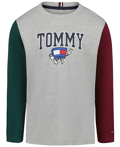 Tommy Hilfiger Boys' 2T-7 Mascot Puff Print Long-Sleeve T-Shirt, Created for Macy's