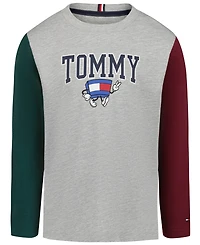 Tommy Hilfiger Boys' 2T-7 Mascot Puff Print Long-Sleeve T-Shirt, Created for Macy's