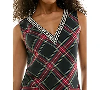 Seni & Cade Juniors' Plaid Mini Dress