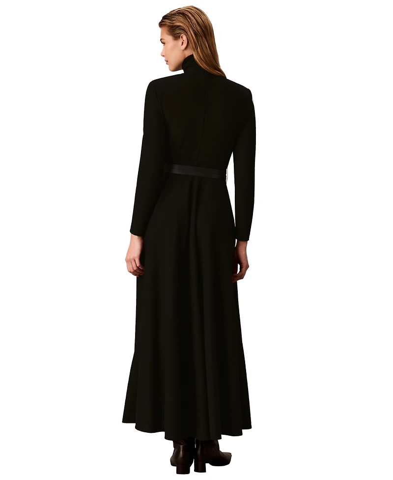 Calvin Klein Petite Turtleneck Long-Sleeve A-Line Sweater Dress