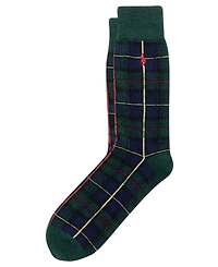 Polo Ralph Lauren Men's Registered Tartan Wool-Blend Boot Socks