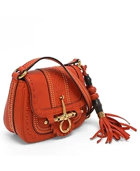 Pre-Owned Gucci Women's Small Snaffle Bit Studded Leather Shoulder Bag